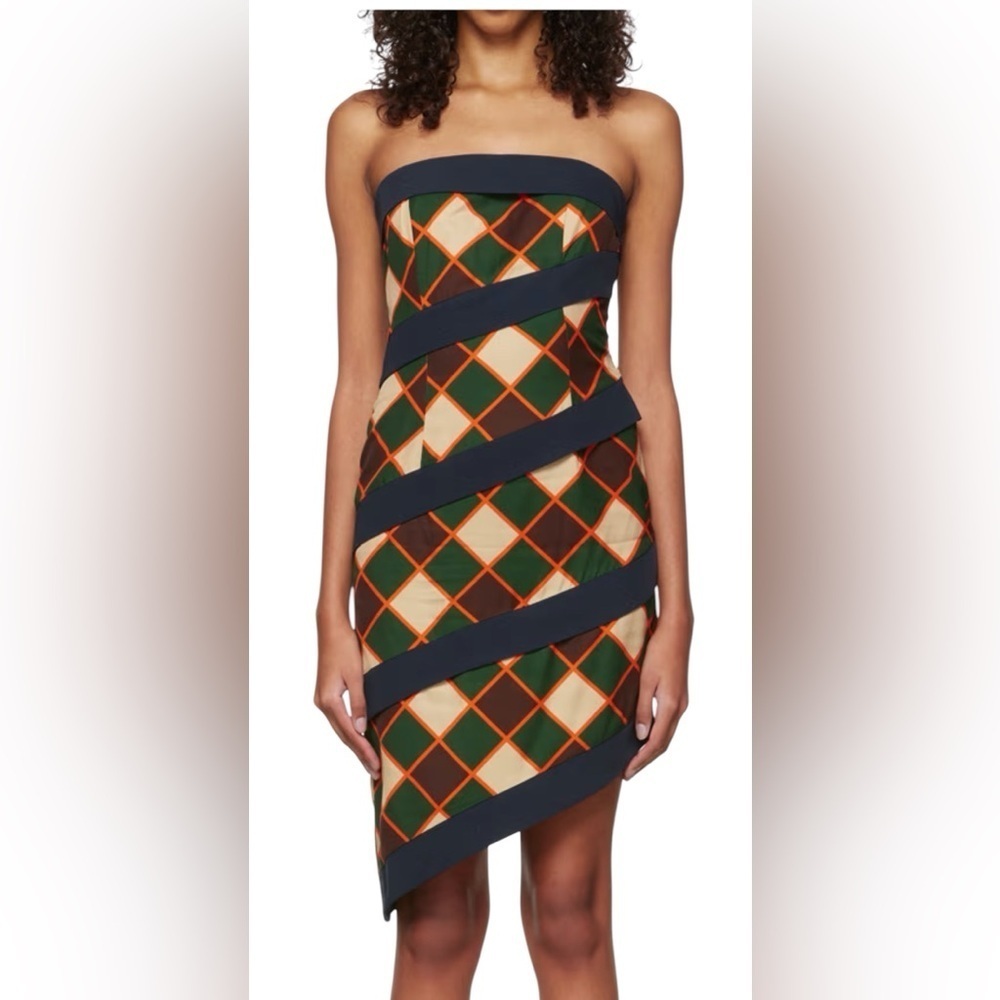 Ahluwalia Stylish Multicolor Geometric Dress.  H33